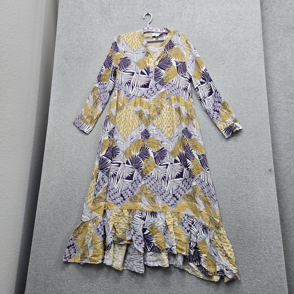 Mare Mare X Anthropologie Women Dress M Yellow Maxi Floral Lynda Bohemian